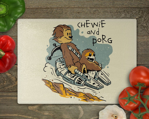 Chewie And Porg Cutting Board