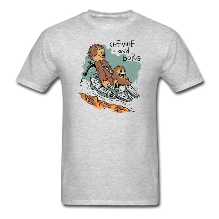 Chewie And Porg Unisex Classic T-Shirt - heather gray / S