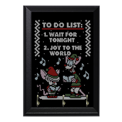 Christmas list Key Hanging Plaque - 8 x 6 / Yes