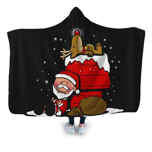 Christmas Nuts Hooded Blanket - Adult / Premium Sherpa