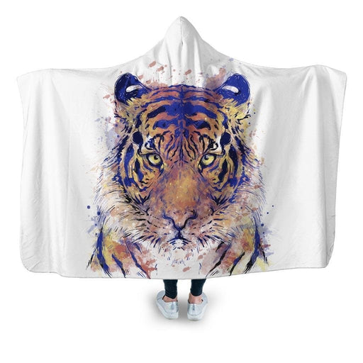 Chromatic Tiger Hooded Blanket - Adult / Premium Sherpa