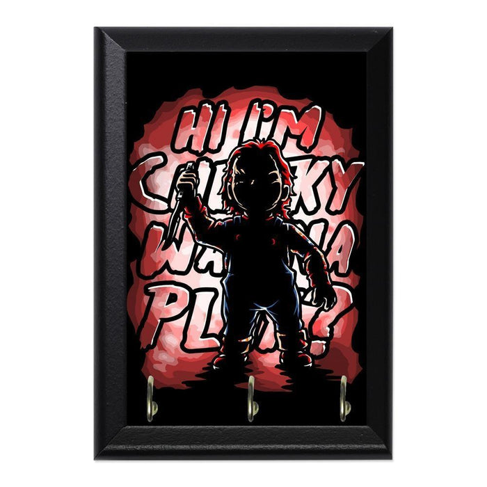 Chucky Silhouette Decorative Wall Plaque Key Holder Hanger - 8 x 6 / Yes