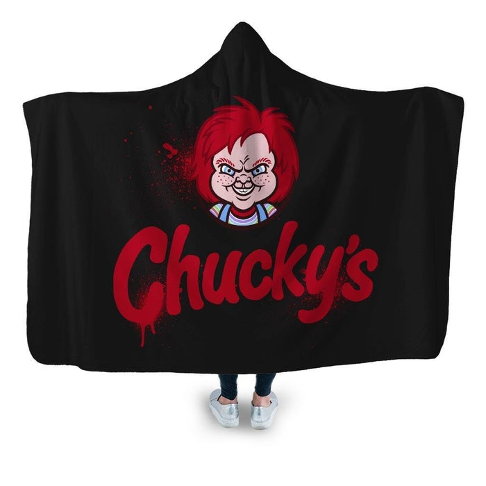 Chuckys Logo Blood Hooded Blanket - Adult / Premium Sherpa