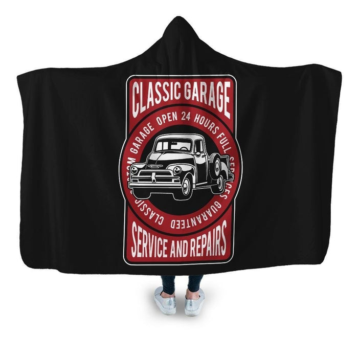 Classic Garage Hooded Blanket - Adult / Premium Sherpa