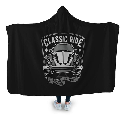 Classic Ride Hooded Blanket - Adult / Premium Sherpa