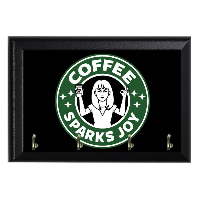 Coffee Sparks Joy Key Hanging Plaque - 8 x 6 / Yes