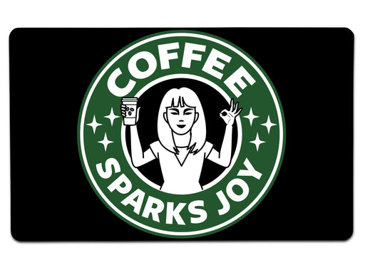 Coffee Sparks Joy Large Mouse Pad
