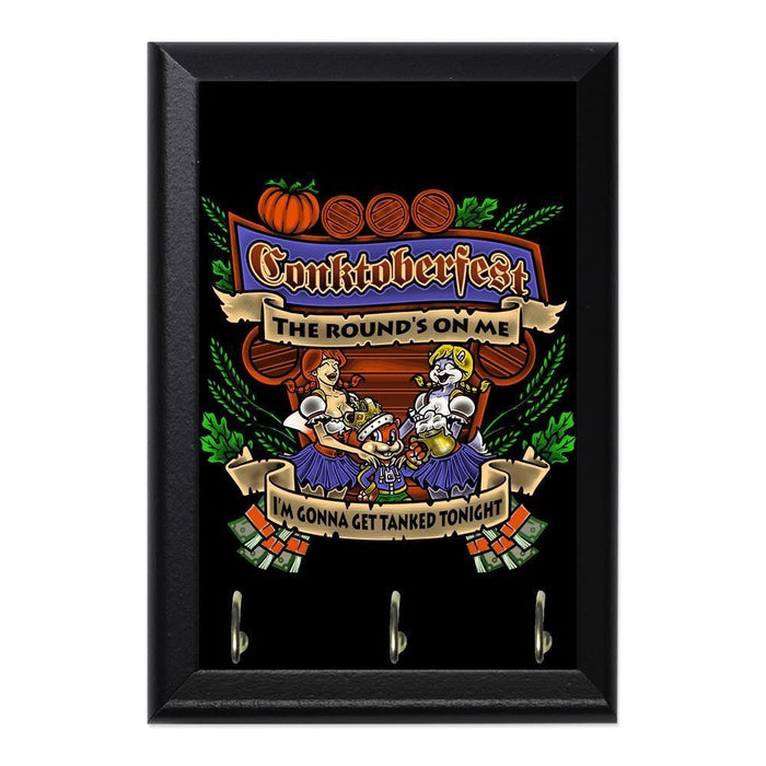 Conktoberfest Decorative Wall Plaque Key Holder Hanger - 8 x 6 / Yes