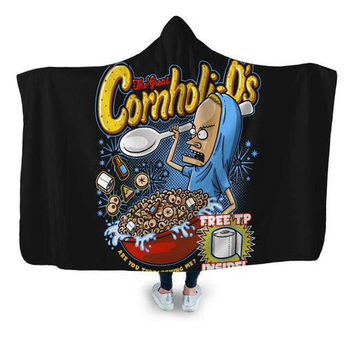 Cornholi Os Hooded Blanket - Adult / Premium Sherpa