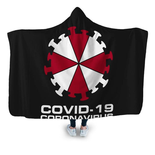 Covid 19 Hooded Blanket - Adult / Premium Sherpa