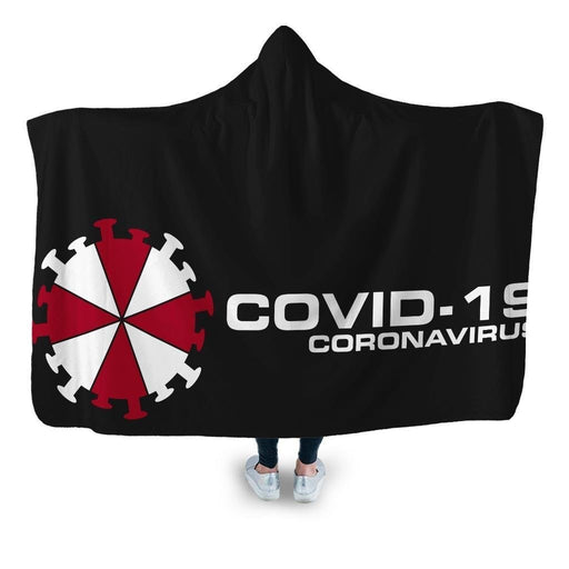 Covid 19 V.2 Hooded Blanket - Adult / Premium Sherpa