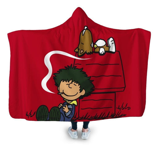 Cowboy Peanuts Hooded Blanket - Adult / Premium Sherpa