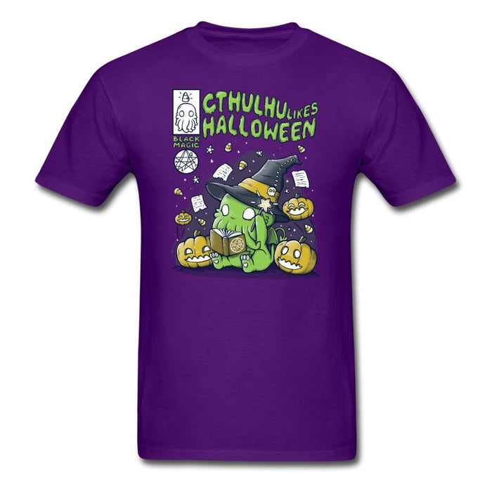 Cthulhu Likes Halloween Unisex Classic T-Shirt - purple / S