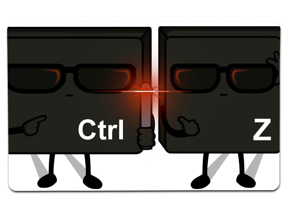 Ctrl+z In Black Large Mouse Pad