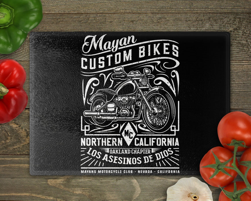Custom Bikes Oak Cutting Board