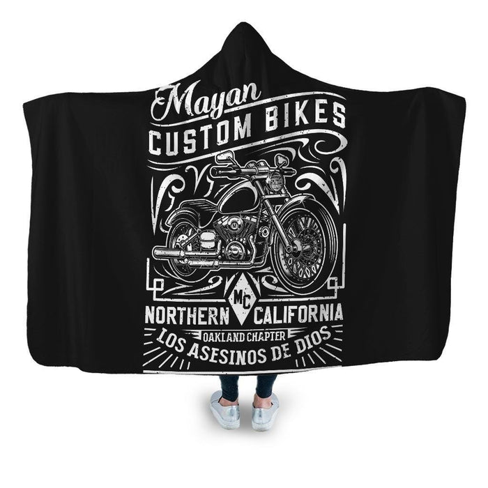 Custom Bikes Oak Hooded Blanket - Adult / Premium Sherpa