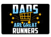 Dads Are Great Runners Large Mouse Pad