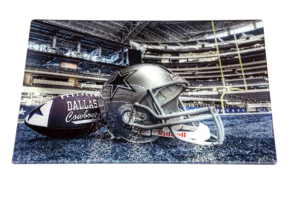 Dallas Cowboys Tempered Glass Cutting Board Bar Kitchen Carving Sports Football