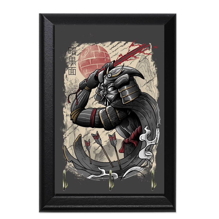 Dark Samurai Decorative Wall Plaque Key Holder Hanger