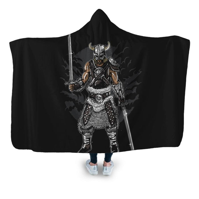 Dark Viking Hooded Blanket - Adult / Premium Sherpa