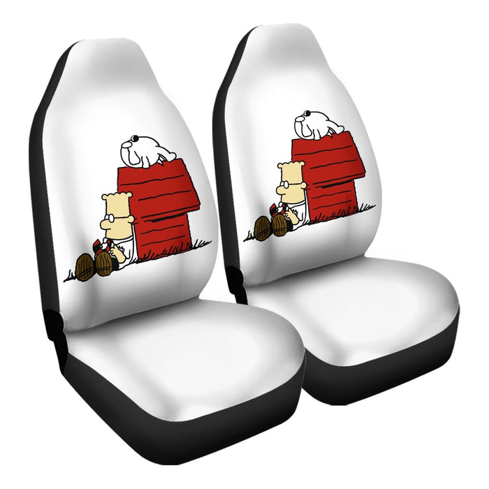 Dilbert Brown Car Seat Covers - One size