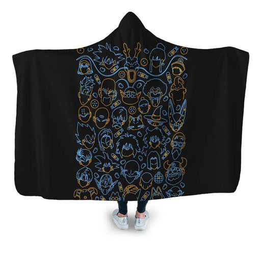 Dbz Heads Hooded Blanket - Adult / Premium Sherpa