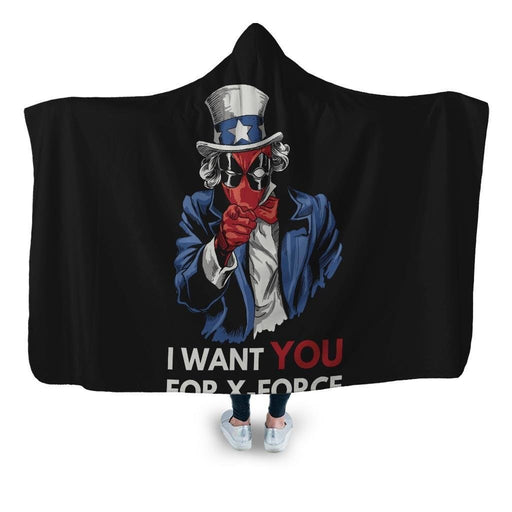 Deadpool X Force Hooded Blanket - Adult / Premium Sherpa