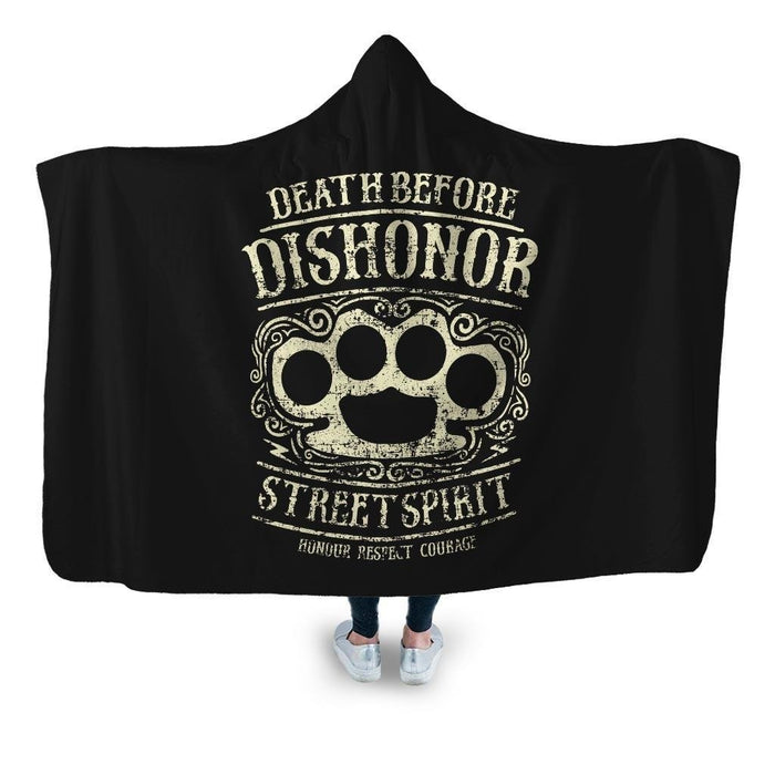 Death Before Dishonor Hooded Blanket - Adult / Premium Sherpa