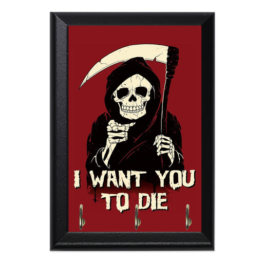 Death Chose You Wall Plaque Key Holder - 8 x 6 / Yes