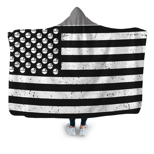 Death Stars And Stripes Bandwextra Hooded Blanket - Adult / Premium Sherpa