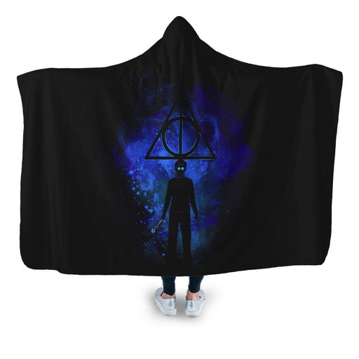 Deathly Hallows Art Hooded Blanket - Adult / Premium Sherpa