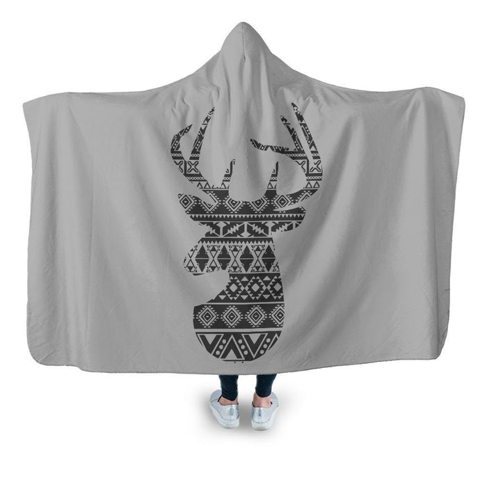 Deer Hooded Blanket - Adult / Premium Sherpa