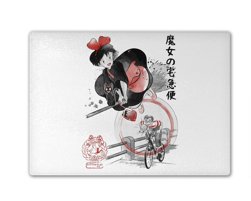 Delivery Service Sumi E Cutting Board