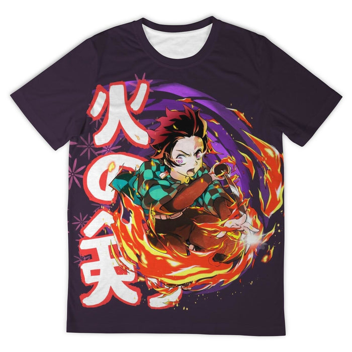 Demon Slayer Tanjiro All Over Print T-Shirt - XS