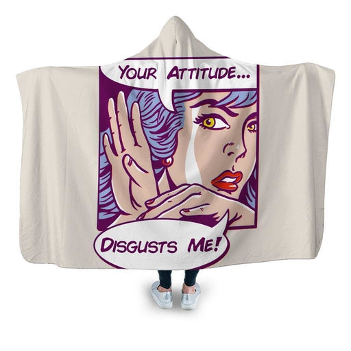 Disgusting Attitude Hooded Blanket - Adult / Premium Sherpa
