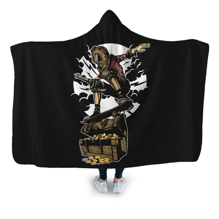 Diver Skater Treasure Hooded Blanket - Adult / Premium Sherpa
