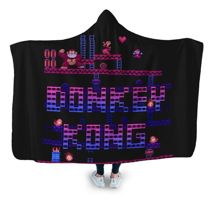 Donkey Kong Colors Clear Hooded Blanket - Adult / Premium Sherpa