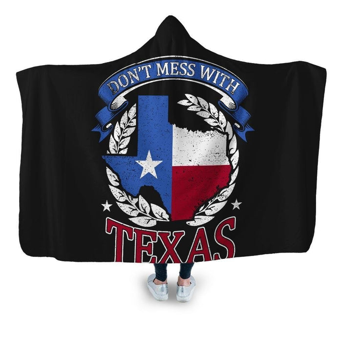 Don’t Mess With Texas Hooded Blanket - Adult / Premium Sherpa