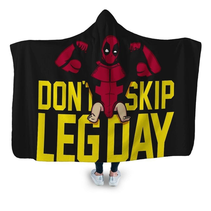 Dontskiplegday Hooded Blanket - Adult / Premium Sherpa