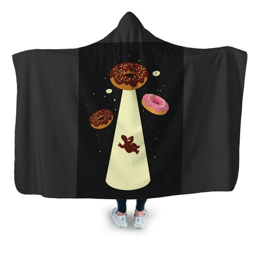 Donut Ufo Hooded Blanket - Adult / Premium Sherpa