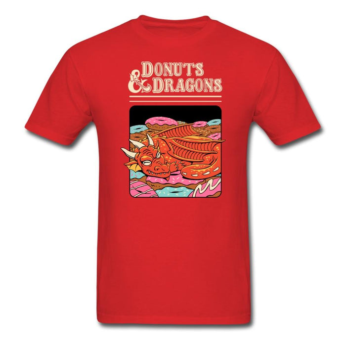 Donuts And Dragons Unisex Classic T-Shirt - red / S