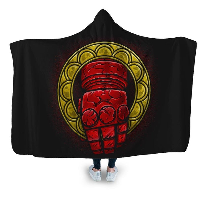 Doom Hand Of The King Artwork Reworked Hooded Blanket - Adult / Premium Sherpa