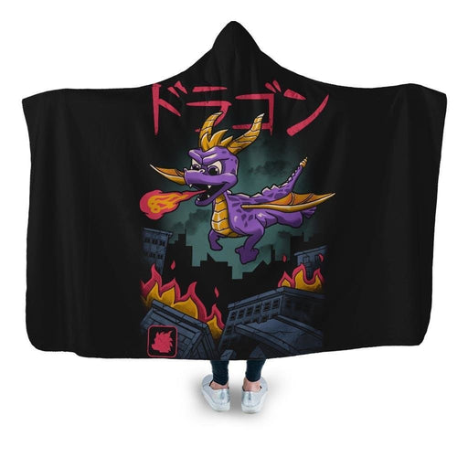 Dragon Kaiju Hooded Blanket - Adult / Premium Sherpa