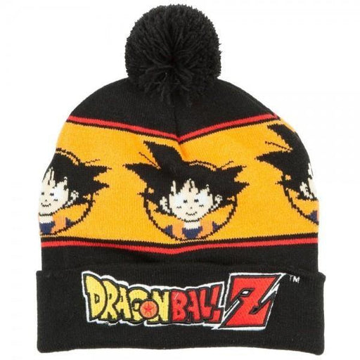 Dragonball Z Son Goten Logo Cuffed Pom Beanie Knit Cap Hat Ski Skull