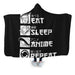 Eat Sleep Anime Hooded Blanket - Adult / Premium Sherpa
