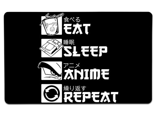 Eat Sleep Anime Large Mouse Pad