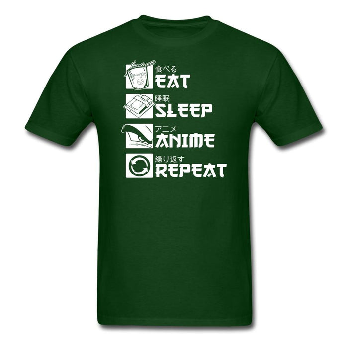 Eat Sleep Anime Unisex Classic T-Shirt - forest green / S