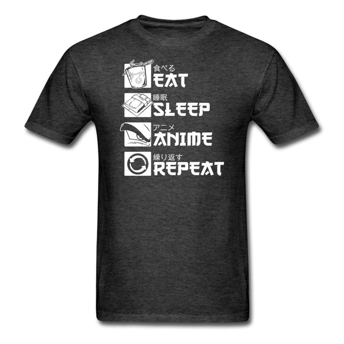 Eat Sleep Anime Unisex Classic T-Shirt - heather black / S