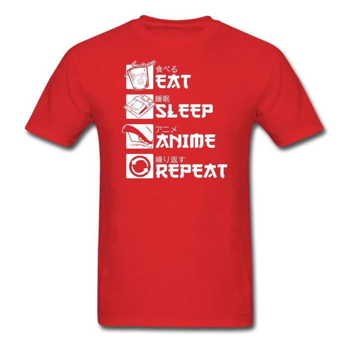 Eat Sleep Anime Unisex Classic T-Shirt - red / S