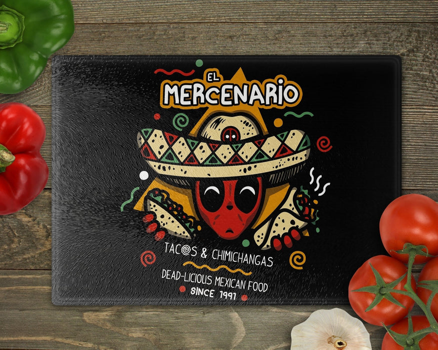 El Mercenario Mexican Food Cutting Board